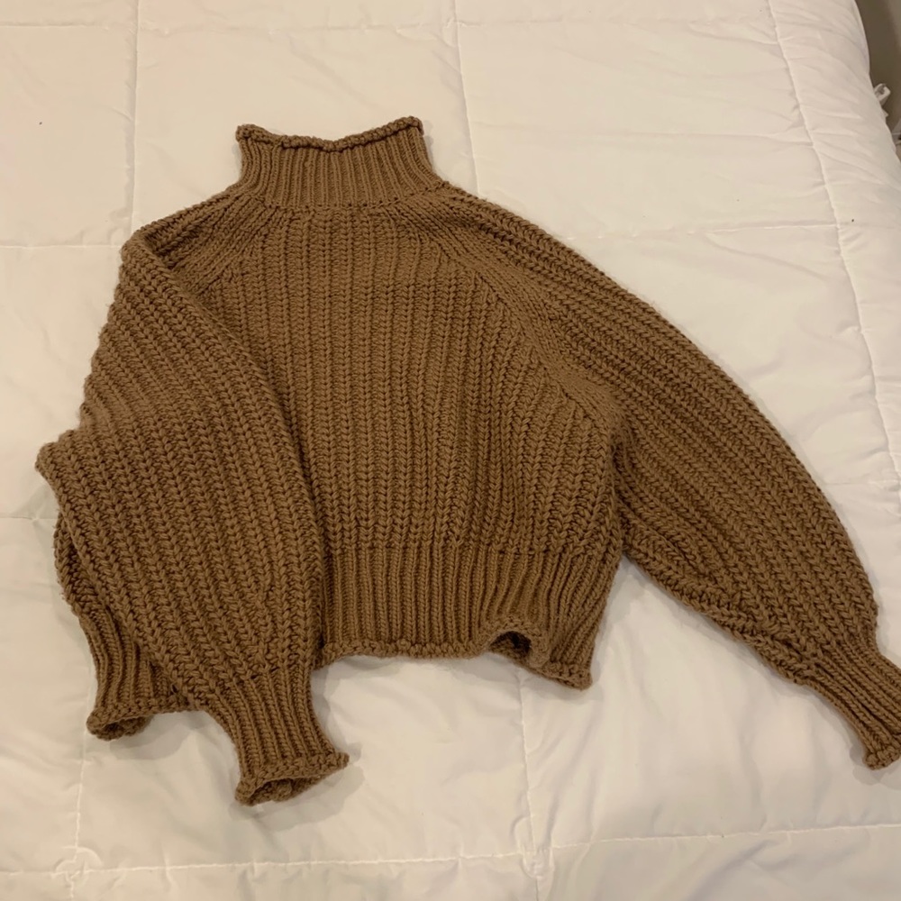 Brown knitted sweater